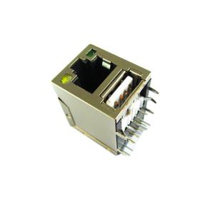 Quality Free Sample Usb 2.0 Rj45 Connector / Shielded Modular Jack 750 Cycles Min Durability wholesale