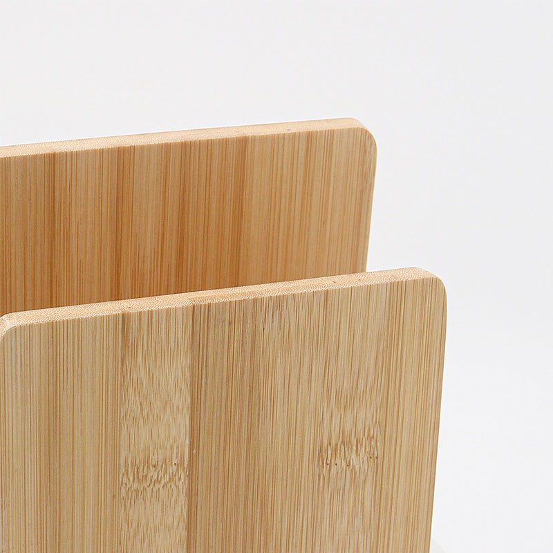 Bamboo Napkin Holder Adjustable Wood Storage Rack for Dining Room Picnic Kitchen Table