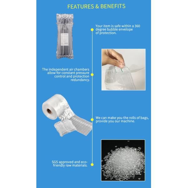 Shock Resistance 100 Microns Air Column Cushion Bag 2cm