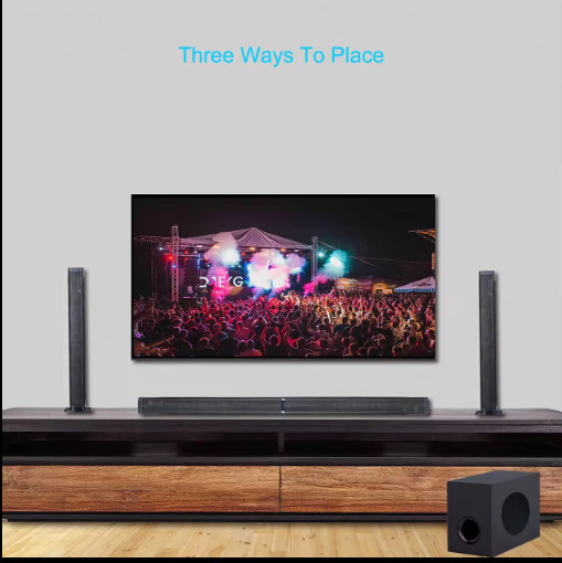 4 Loudspeaker Enclosure Bluetooth Soundbar with AUX and Immersive Surround Audio Functions
