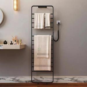 Quality SUS304 Stainless Steel Floor Standing Ladder Bathroom Electric Heated Towel Drying Rack wholesale