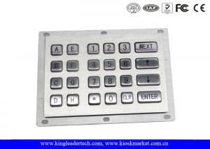 Quality 24 Metal Keys Industrial Numeric Keypad Vandal Proof For Kiosk Gas Stations wholesale