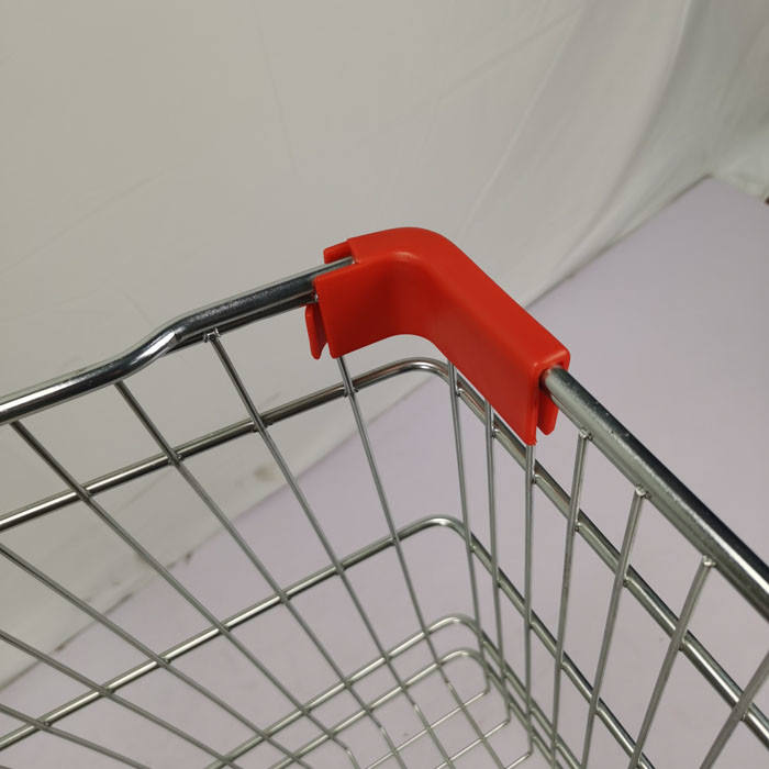 Galvanized American Type Grocery Shopping Trolley 210L Metal Shopping Cart