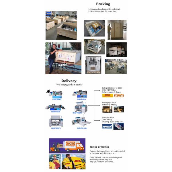 Synchronous belt + polished rod +linear guide SMT pick and place Machine chip mounter machine Charmhigh CHM-T48VB