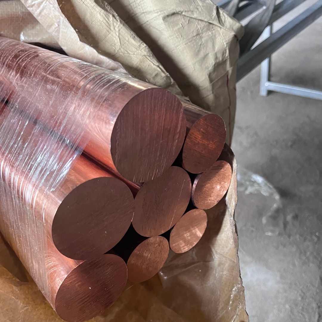 Pure 99.9% Red Copper Bar 150mm OD Red Copper Earthing Rod For Electrical installations