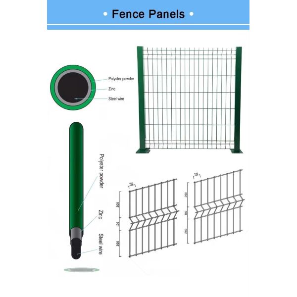 3D Bending Curved Metal Fence Panels Welded Wire Mesh