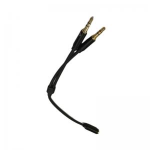 Quality Y Splitter Cable Wire Harnesses Audio Cable Headset 3.5mm 2 Male Mic Cable wholesale