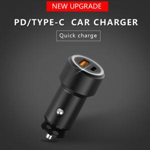 China PD+USB 2.1A CAR CHARGER FAST USB CAR CHARGER Compatible with all smart phones, type-c fast car charge on sale