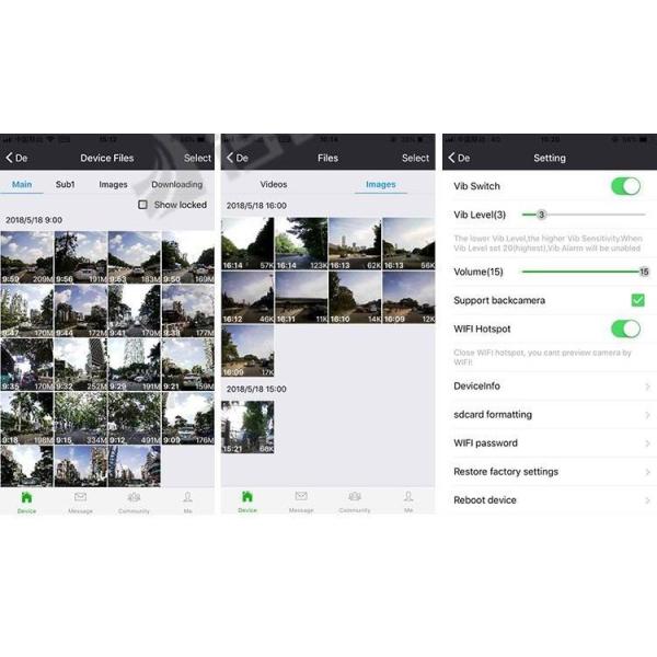 SOS Alarm Car Backup Camera Rearview / Video Car DVR GSM 900 MHz