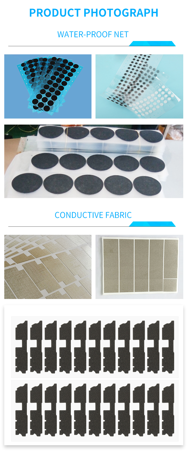 Metrix EVA Foam Die Cut Custom 0.15mm Thickness Conductive Fabric Panton Color