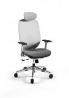 China Grey Swivel Mesh Office Chair Executive Office Furniture PU Covered on sale