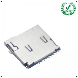 Quality Phone Pos Mini Sd Card Connector , 9pin 1.85H TF Push Push Memory Card Connector wholesale