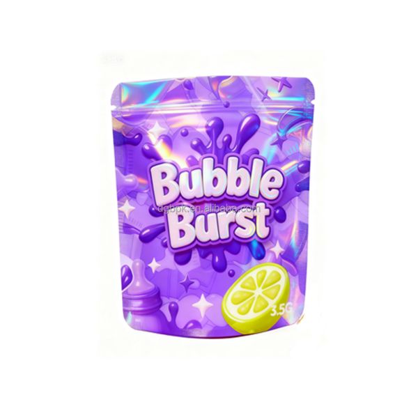 3.5g Plastic Holographic Double-Sided Laser Yin-Yang Self-Sealing Plastic Packaging Storage Zipper Pouch