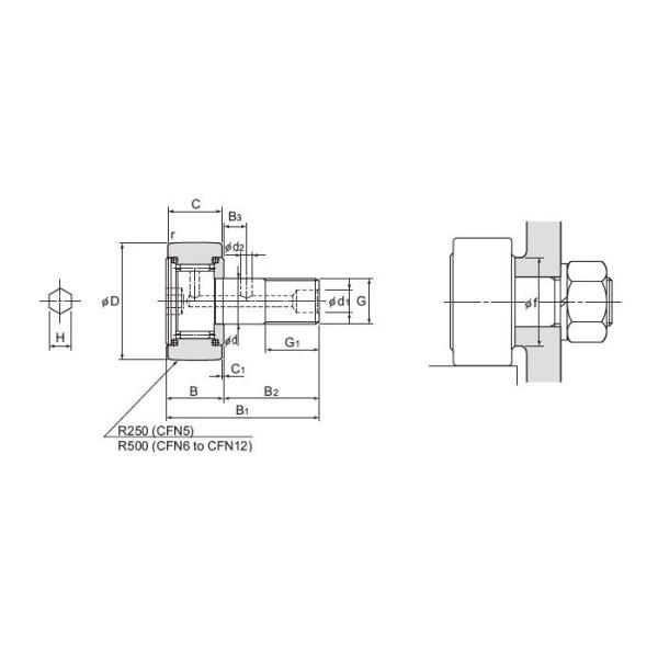 Track Roller Bearings CFN5R-A CFN6R-N CFN8R-N Cam Follower Bearings