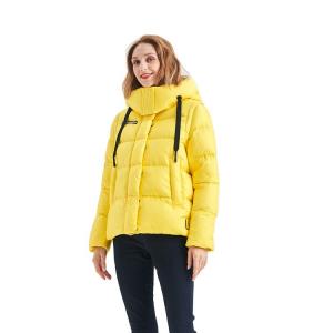 China FODARLLOY Wholesale Cotton Fabric Puffy Slim Jacket Ladies Winter Long Coat Puffer Down on sale