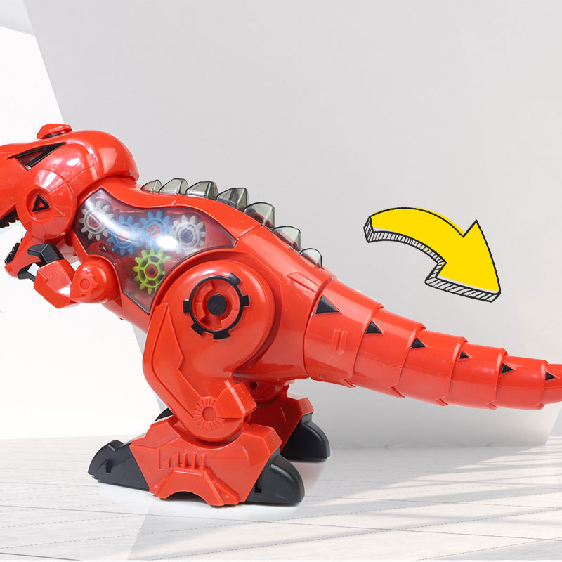 MODEL TOY Children's Electric Spray Roller Dinosaur with Walking and Tail Swinging