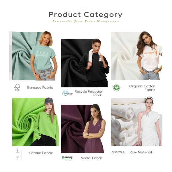 Eco Friendly Organic Cotton Recycled Polyester 3*3 Waffle Women Top Fabric