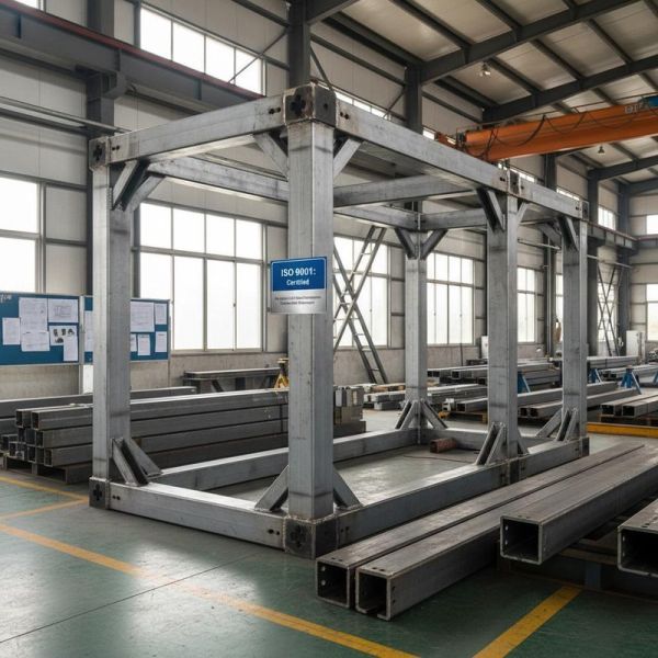 Steel Structural Fabrication with 50 Tons Load Capacity, ISO 9001 Certified and Galvanized Surface Treatment