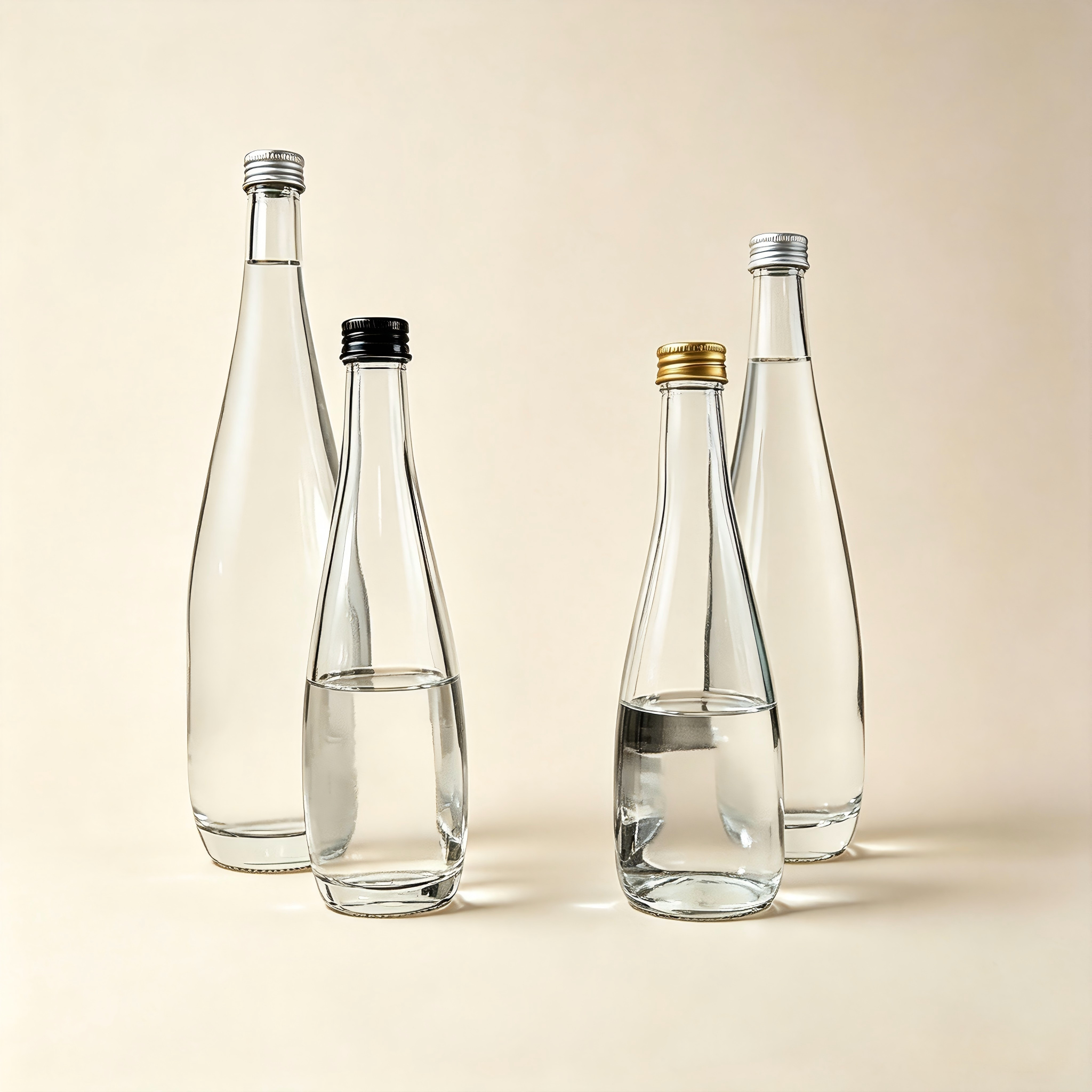 330ml Flint Screw Top Glass Beverage Bottle Refillable Juice Container CY-827
