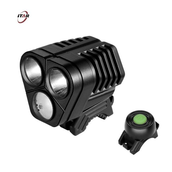 High Lumens Bike LED Flashlight Rechargeable Triangular Waterproof