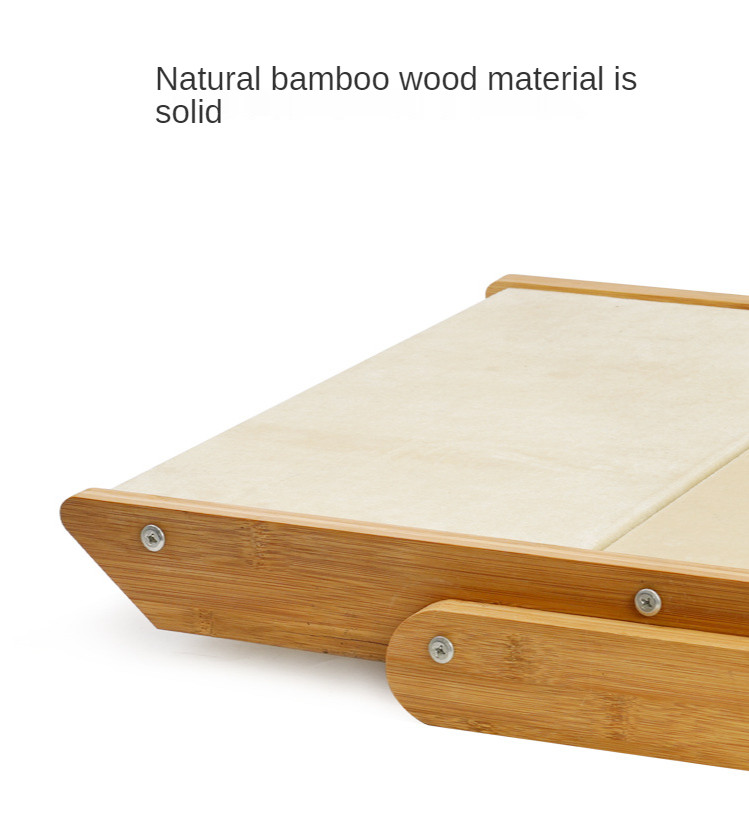 Bamboo Wooden 16cm Fold Up Dog Steps 24cm 3 Step Dog Stairs