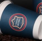 Coloured 16 Oz Insulated Paper Cups Double PE Coated Paper Cold Resistant