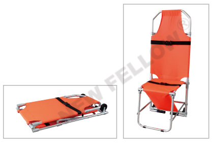 Elevator Wheeled Stair Emergency Folding Stretcher In Narrow Passages Rescue