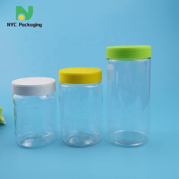 360ml 450ml 600ml Plastic Food Jars Peanut Butter Container