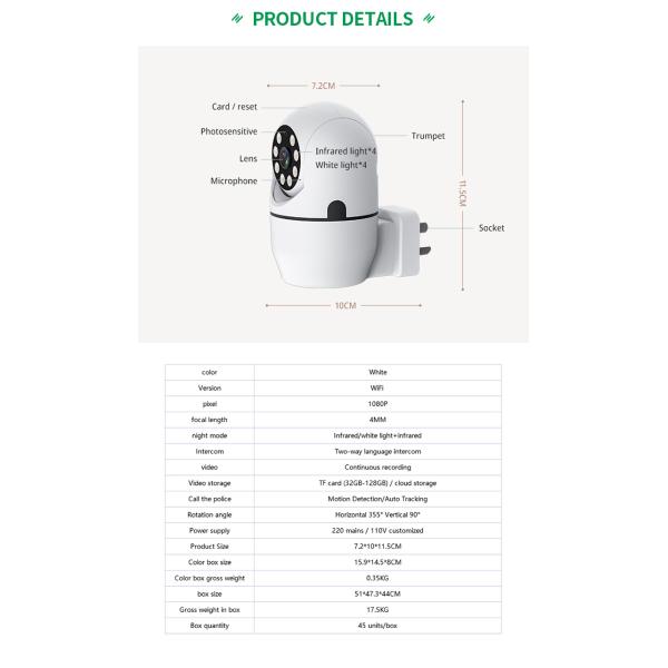 Highfly1080p Hd Video Night Vision Wifi Ip Wireless Camera Price Tf Card Cloud Storage Alarm Push Home Cctv Mini Security Camera