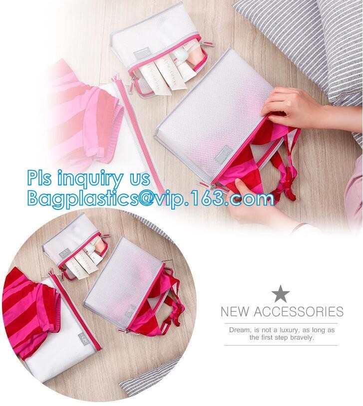cosmetic mesh zipper bag for promotional gifts and cosmetics, Nylon Mesh Makeup Cosmetic Bag Clear Mesh Make up Cosmetic