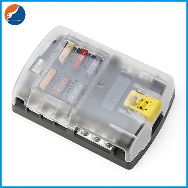 6 Way ATY ATO ATC Blade Fuse Holders Car Automotive Fuse Block with Negative Bus Bar