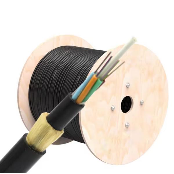 Aerial Optical Fiber Cable Single Mode G652D 24 48 72 96 Core ADSS Cable