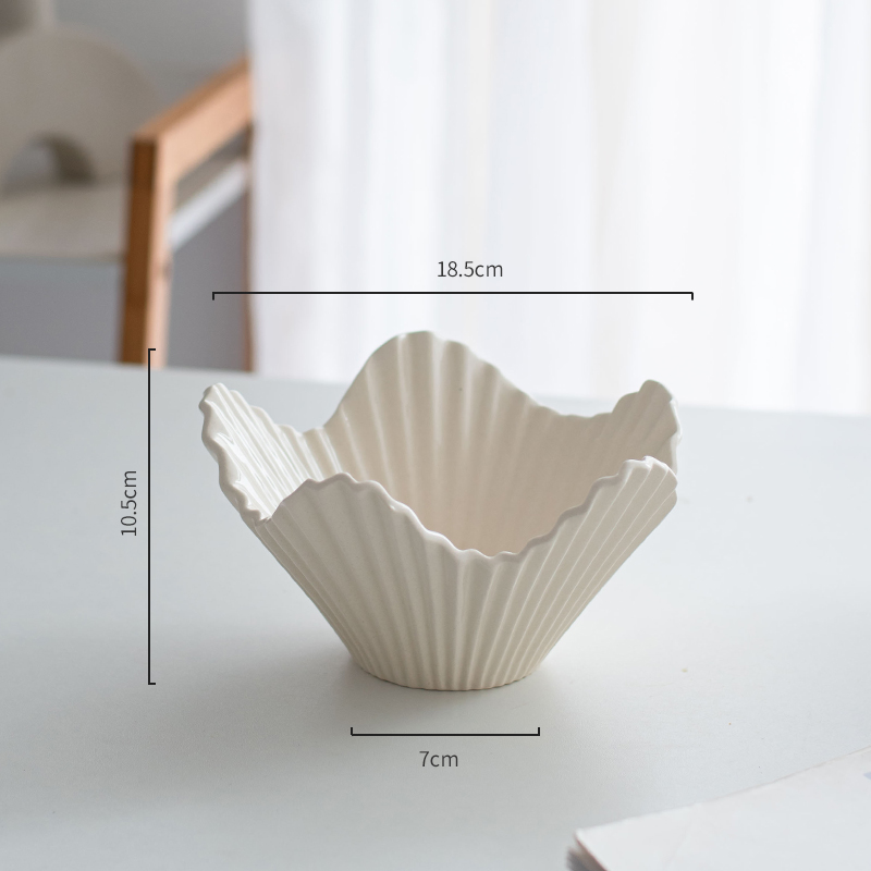 Salad Plate Ceramic Dessert Soup And Sandwich Plate For Snack Minimalism Nordic White