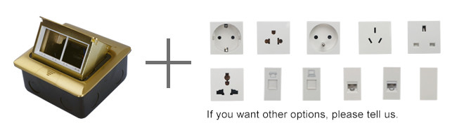 Conference Room Pop Up Power Socket With RJ45 Zinc Copper Alloy Bracket