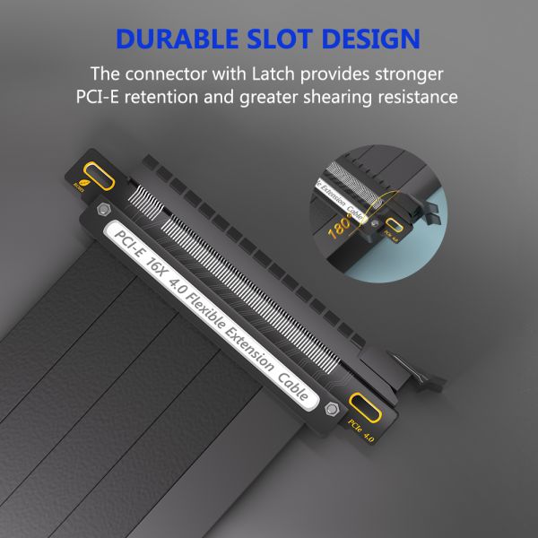 High Speed PCI-E Riser Cable with 16X Interface and Flexible Cable for GTX1080 Support