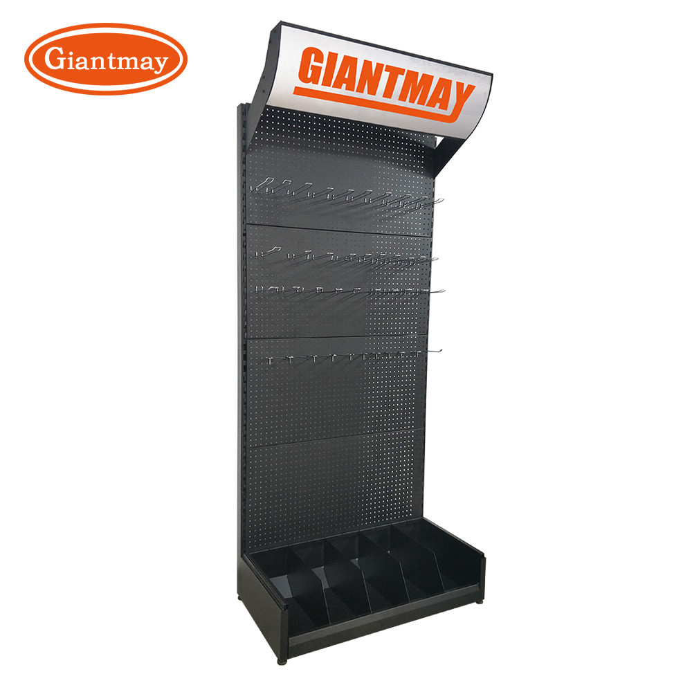 Portable Hardwood Flooring Racks Pegboard Hook Display Stand Floor Rack