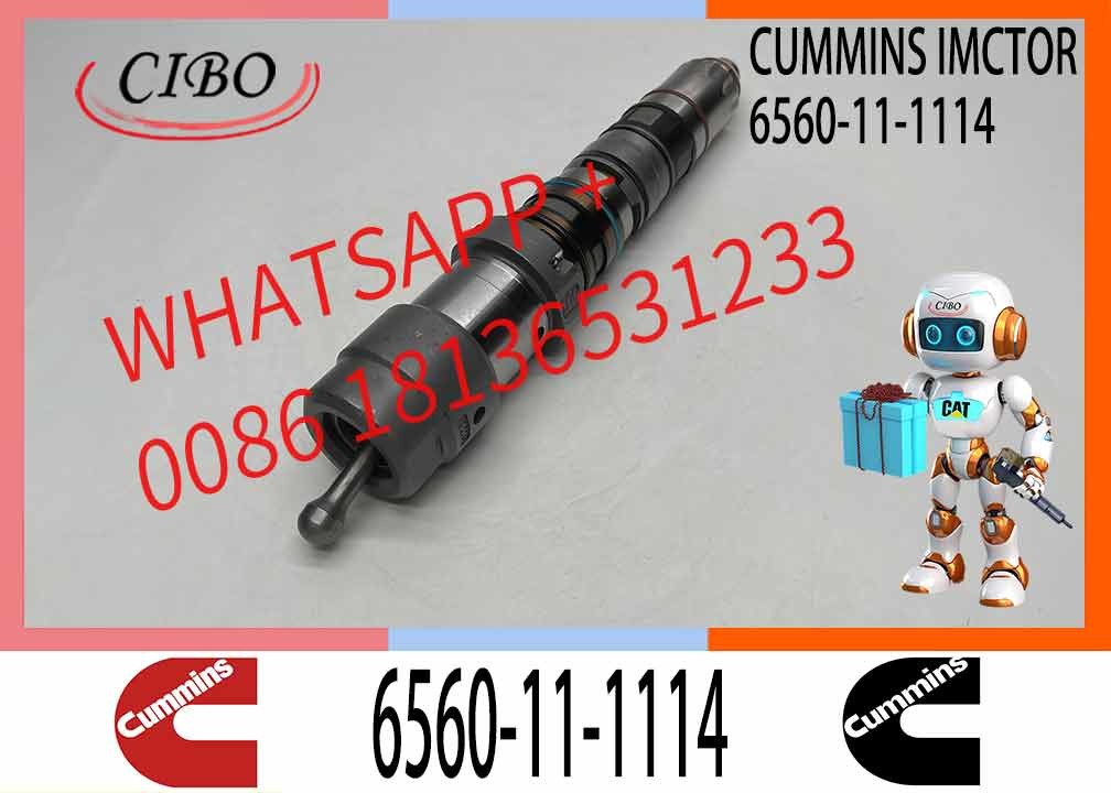 Genuine New 6560-11-1114 6245-11-3100 6156-11-3300 Fuel Injector For Komatsu Saa6d170e-3 6d170e-3 Qsk23-c 6D125 Engine