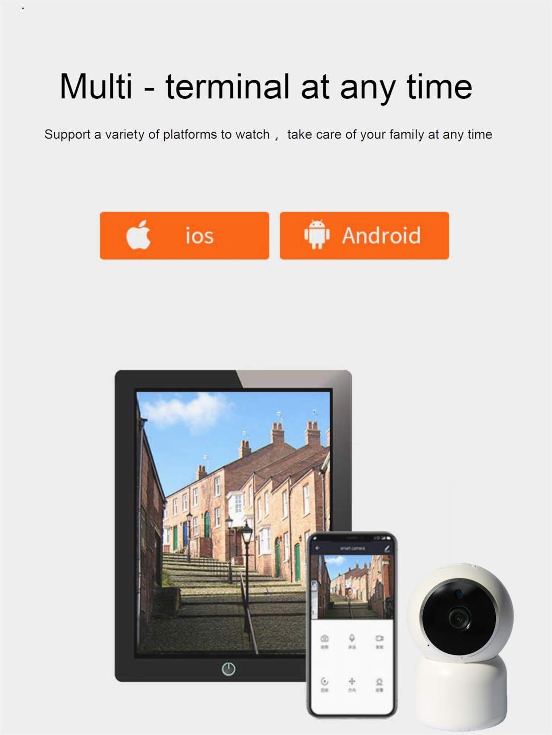 Auto-tracking Wi-Fi IP Camera 1080P Indoor Mini Camera Smartlife Wireless Mini Network Camera(JV-TY212QE(Y31))