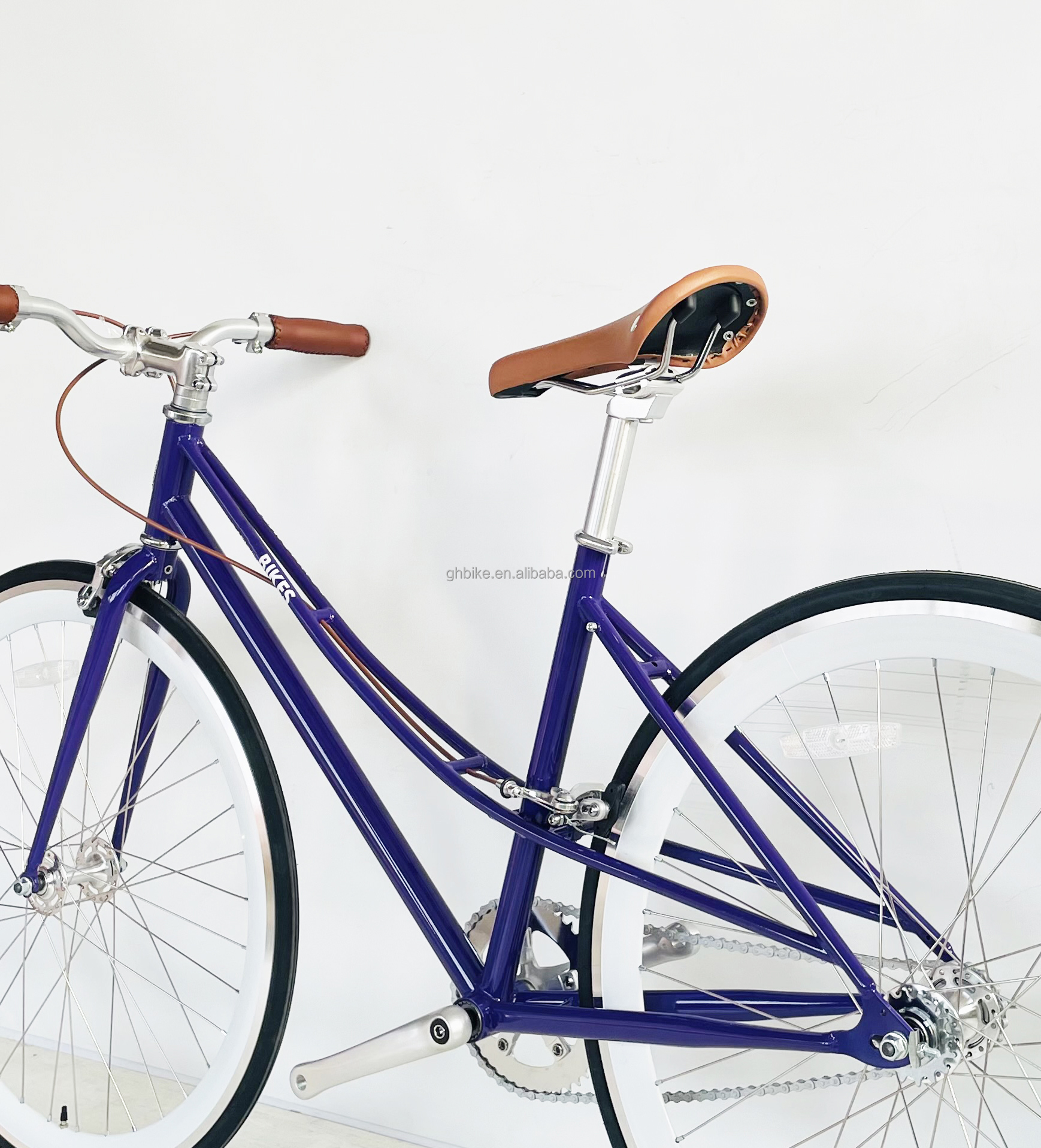 NO Fork Suspension 700C Cr-MO Steel Women Frame Inner 2 Speed Lady City Bike