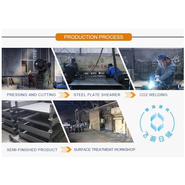 Stackable Roll Cage Trolley Folding 4 Sided Material Handling Mobile Cage Trolley