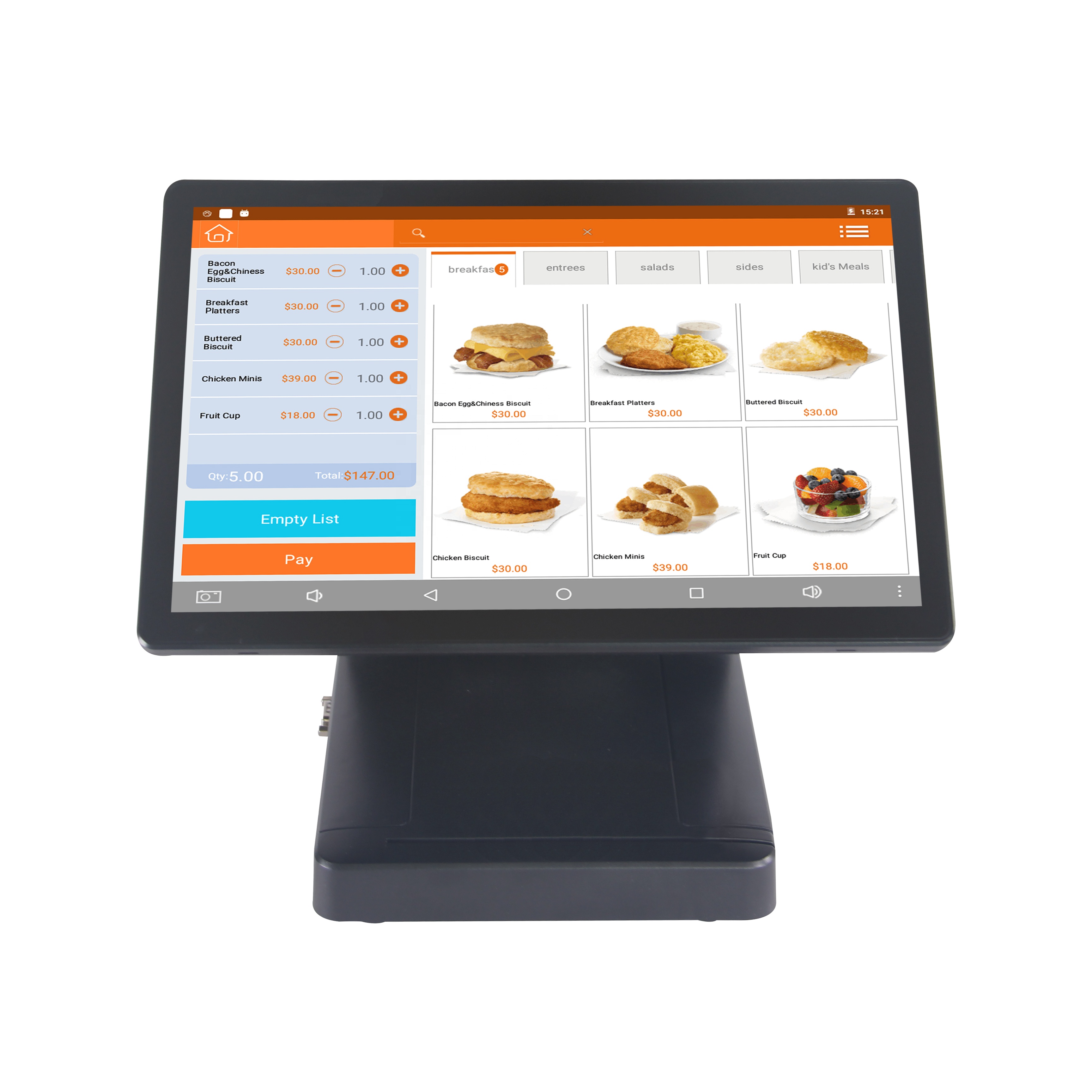 12.5" Full HD Display and 7" HD Second Display POS System with MSR Card Reader Option