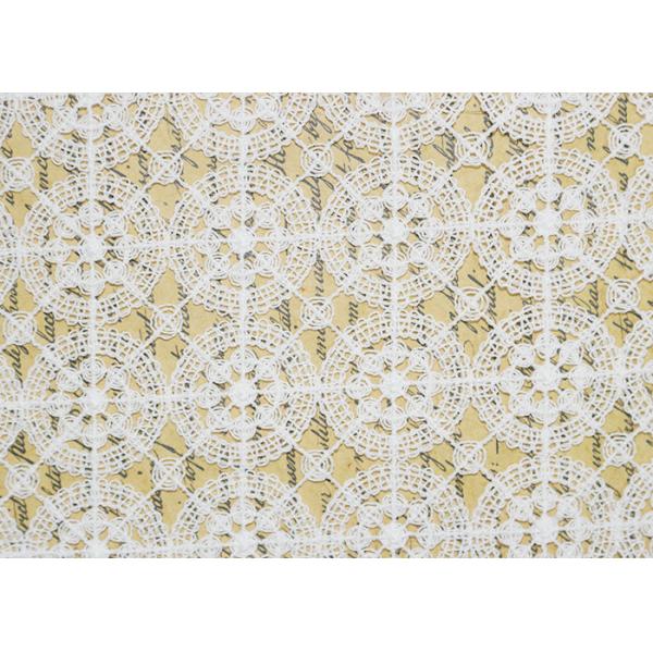 DTM French Guipure Corded Lace Fabric , 100 Polyester Chemical Lace
