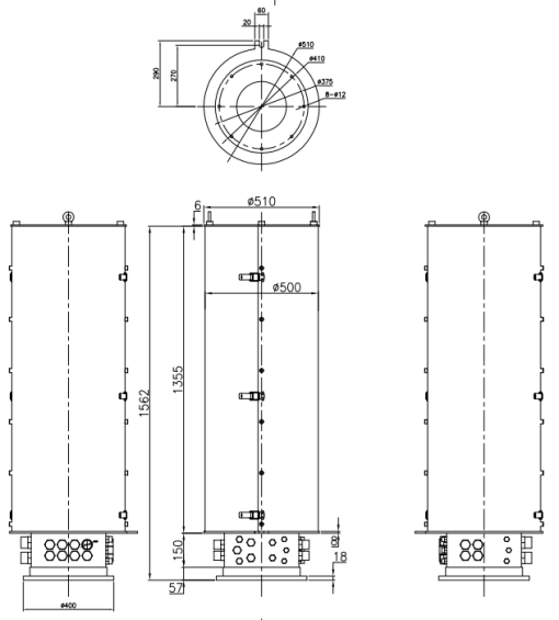 High Voltage Slip Ring for Tower Crane high current 400A slip Ring Central Collector Ring