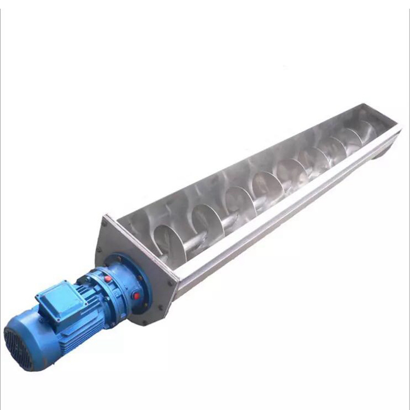 OEM Industrial Cement Carbon Steel Spiral Conveyor U Trough Auger Screw Conveyors