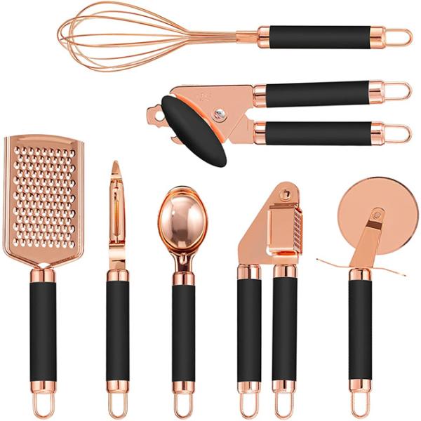 Kitchen Gadget Set Copper Coated Stainless Steel Utensils For Camping