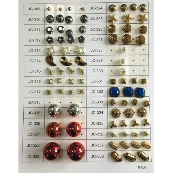 Wholesale ABS garment rivet with nail rhinestone decoration plastic ornament