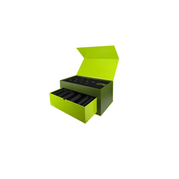 CDR Small Cardboard Drawer Boxes , Cardboard Folding Gift Box With Eva Insert