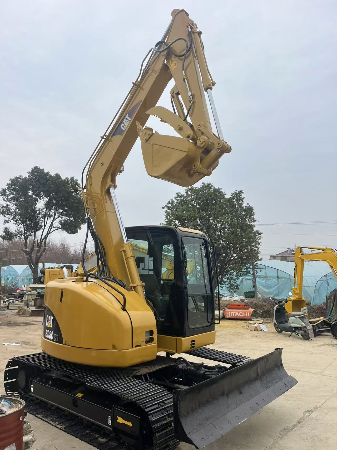 8Ton Used Cat 308C Backhoe Engineering Construction Excavators 0.35m3 Digger