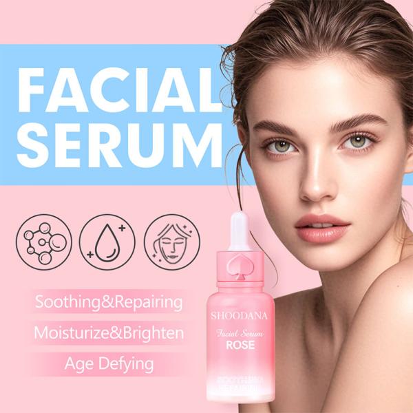 Private Label Anti-Aging Rose Face Serum Moisturizer Anti-Wrinkle Firm Tightening for Skincare
