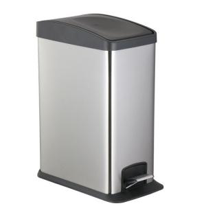 China Hotel 36L Rectangular Pedal Trash Bin Double Bucket with Lid Trashcan on sale